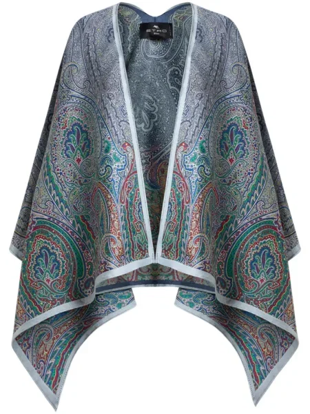 Geacă Etro cu model paisley din jacard verde