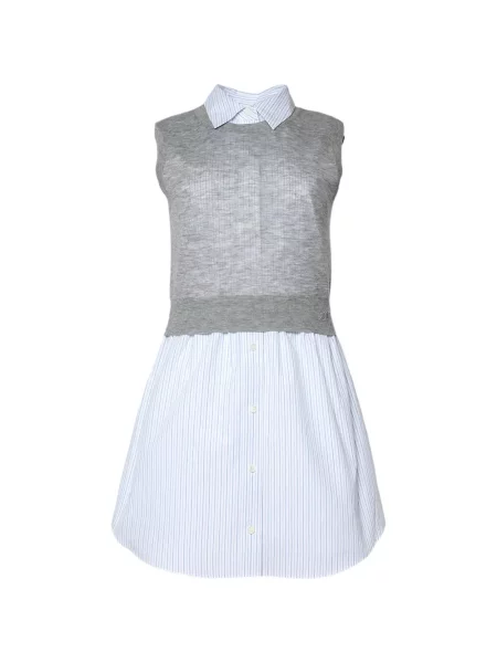 Rochie tip cămașă Alexander Wang fără mâneci tricotate gri