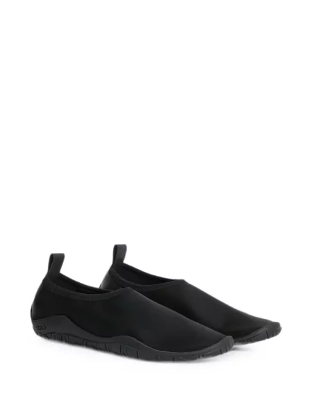Sneakerși Jil Sander din satin negru