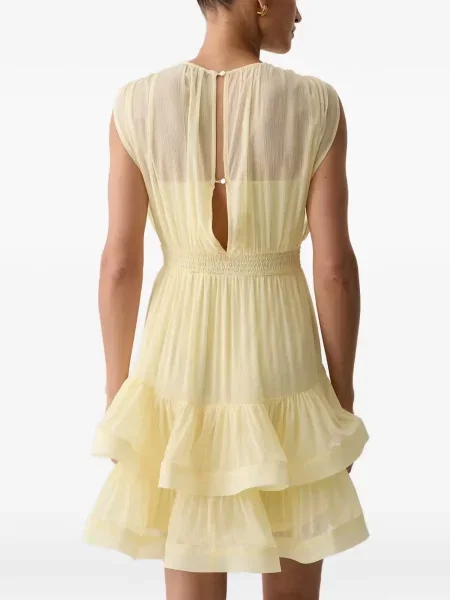 Rochie mini Morgan cu volane galben