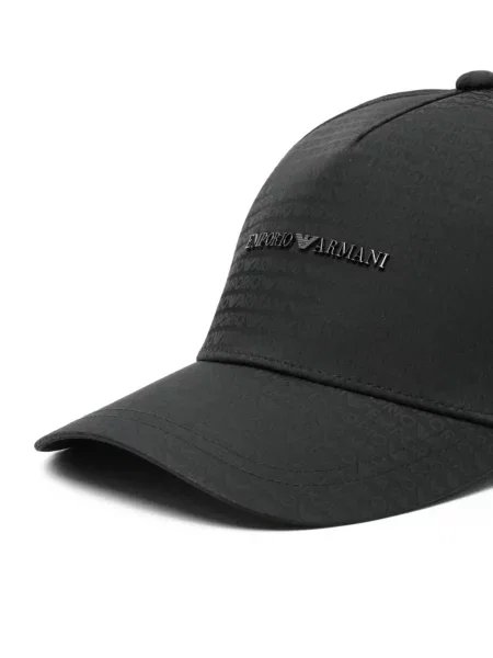 Baseball sapka Emporio Armani autogrammal fekete