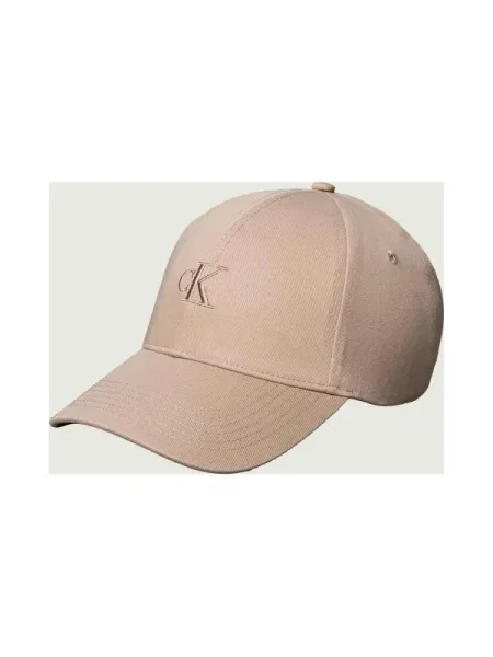 Baseball sapka Calvin Klein Monogram Embroidery Baseball Cap Bézs barna