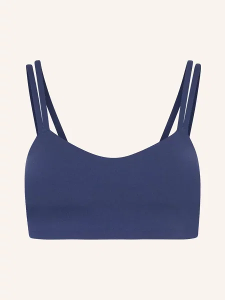 Sportovní podprsenka Nike Zenvy Strappy midnight navy/white bílá