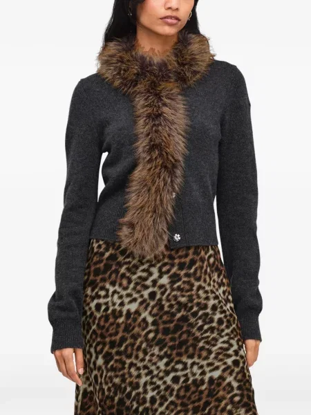 Cardigan Marc Jacobs cu blană gri