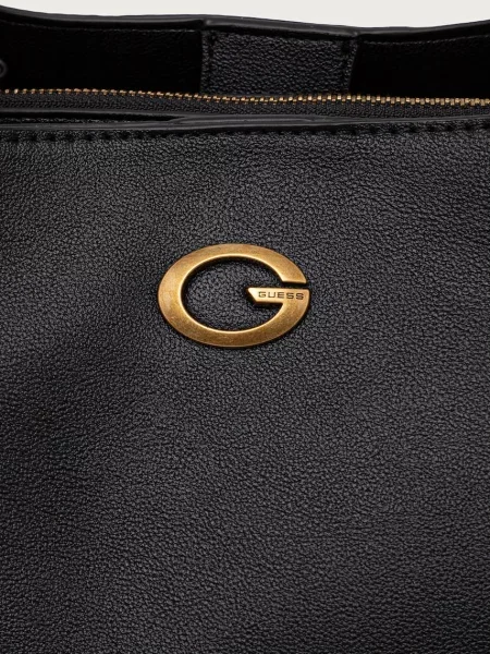 Кожаная сумка шоппер Guess