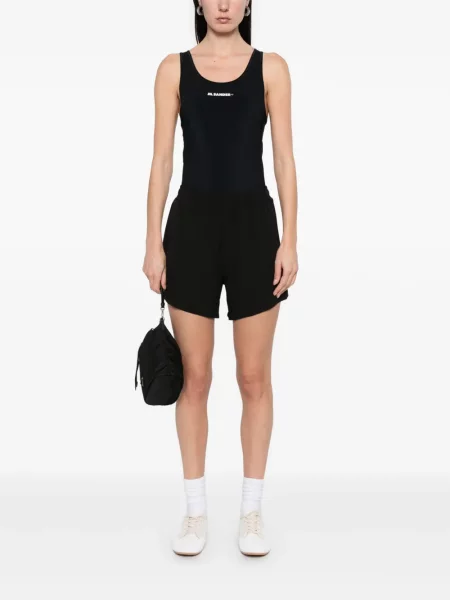 Top Jil Sander din jerseu negru