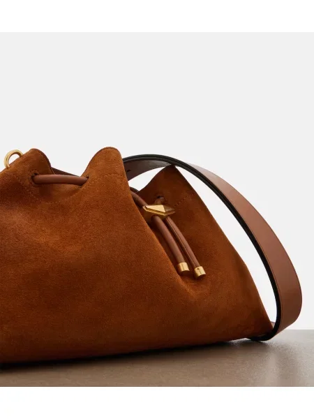 Torbica Jimmy Choo iz semiša kroglice rjava