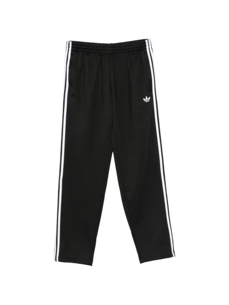 Pantaloni Adidas cu broderie cu dungi alergare negru