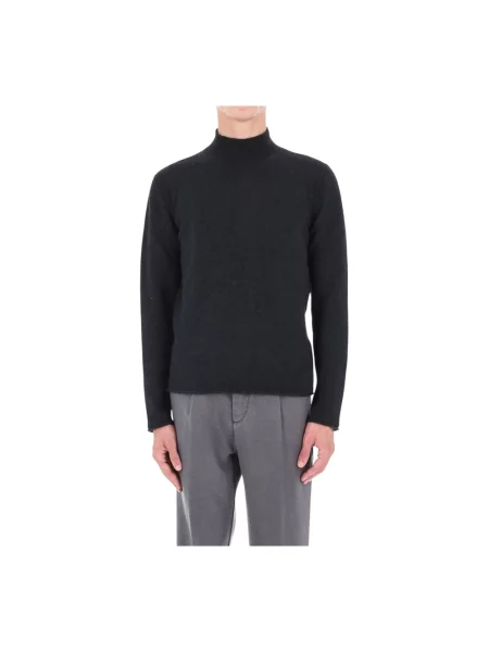 Sweter z golfem Roberto Collina wełniany do golfa czarny