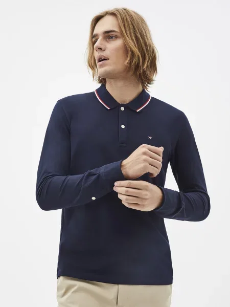 Gulerat tricou cu mânecă lungă Celio negru