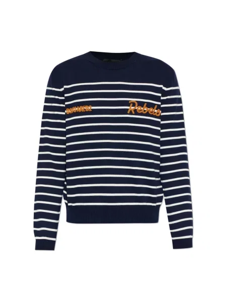Sweter Dsquared2 z logo niebieski