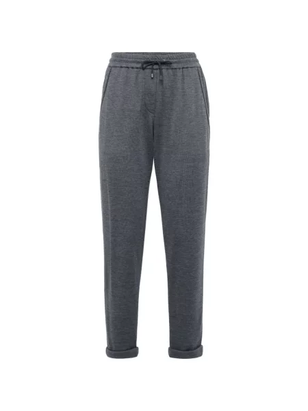 Pantaloni Brunello Cucinelli de mătase gri