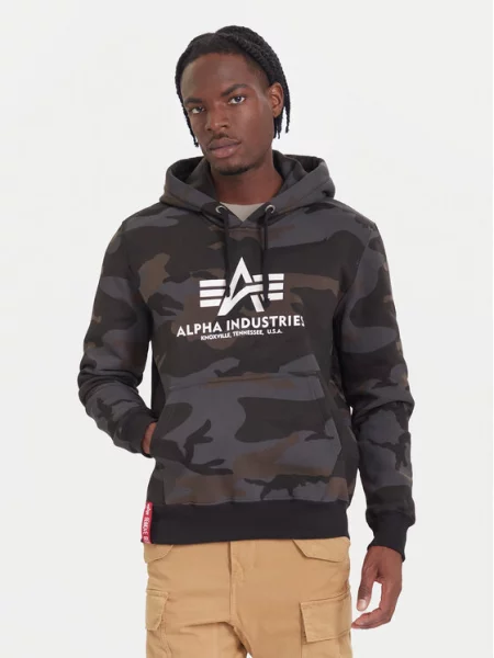 ALPHA INDUSTRIES Mikina Basic' černá