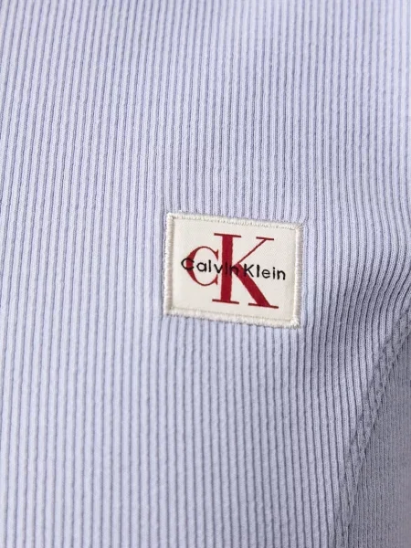 Calvin Klein Jeans къс топ дамски от с виолетово