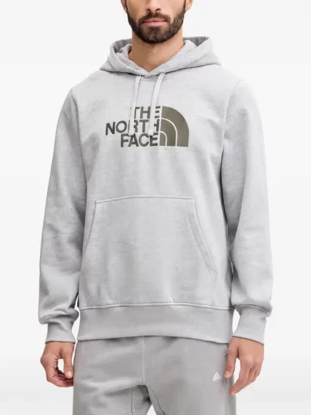 Hanorac cu glugă The North Face cu imagine gri