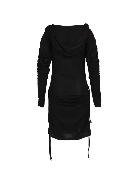 Rochie mini Basicks cu glugă cu volane negru