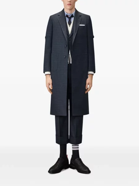 Sacou Thom Browne în carouri albastru