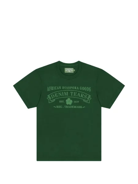 Scurt tricou Denim Tears cu imagine verde