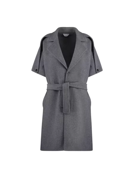 Płaszcz Bottega Veneta z kaszmiru szary