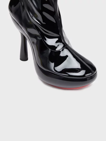 Стрейчевые ботильоны Diesel на платформе черные