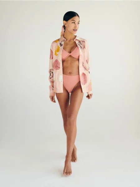 Reserved Топ бікіні із захистом від ультрафіолету персиковий 