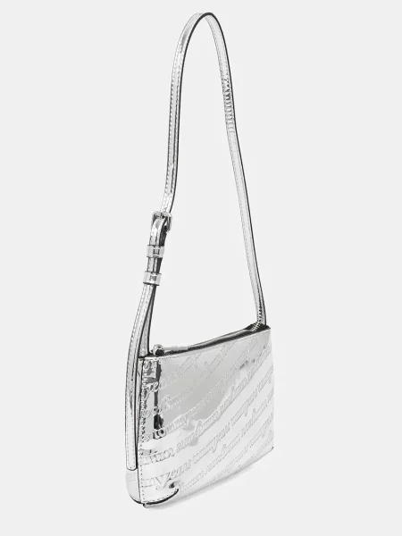 Tommy Jeans Kabelka Tjw Must Metallic Shoulder Bag Strieborná čierna