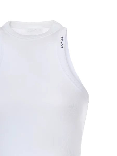 Top Dondup cu decolteu rotund alb