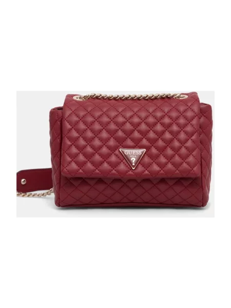 Torebka crossbody Guess skórzana czerwona