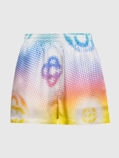 Шорти із шовку в принт Halftone Casablanca