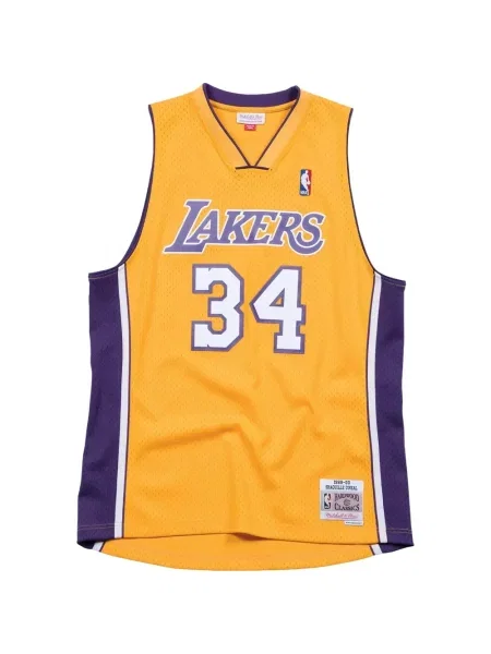 Cămașă Mitchell & Ness din jerseu galben