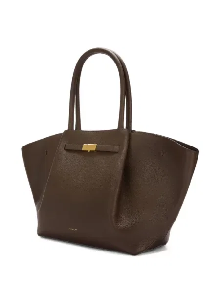 Geantă shopper Demellier din piele maro