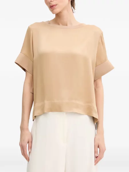 Scurt top Sisley din satin