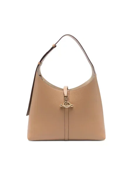 Torebka hobo Strathberry skórzana beżowa