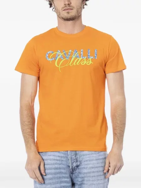 Tricou Cavalli Class cu imagine portocaliu