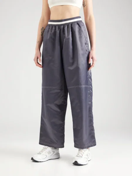 TOPSHOP Élére vasalt nadrágok sötétszürke / fehér