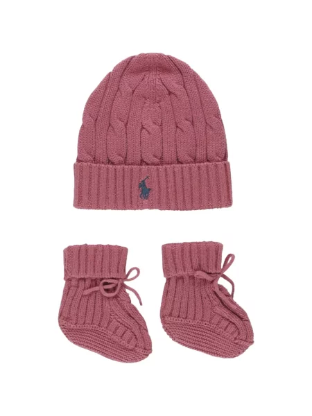 Czapka dziecięca Polo Ralph Lauren różowa