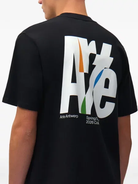 Tricou Arte Antwerp cu imagine negru