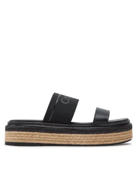 Чехли Calvin Klein WEDGE SLIDE HE с платформа черно