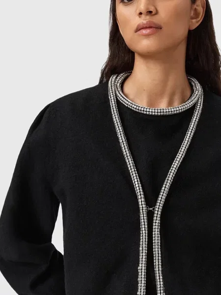 AllSaints kardigan wełniany ODELL czarny