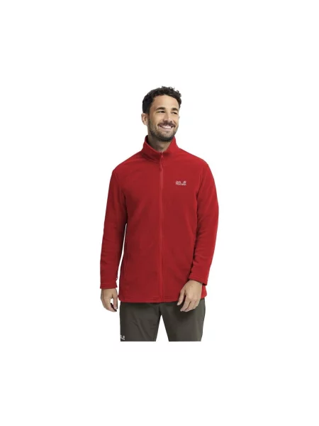 Pánska fleecová mikina Jack Wolfskin Taunus Full Zip siren red červená