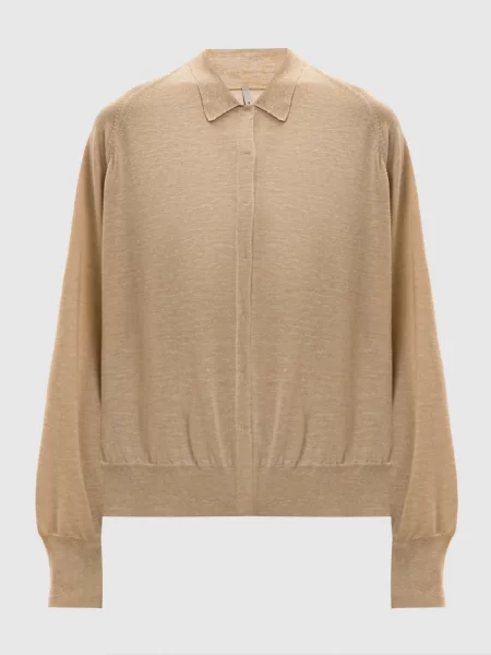 Кардиган з кашеміру шовку та конопель Boboutic бежевий