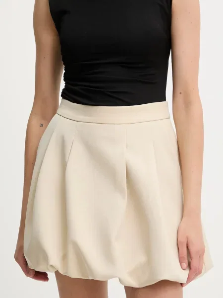 Answear Lab spódnica mini prosta beżowy