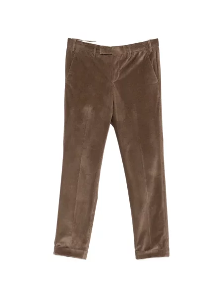 Pantaloni Pt Torino de catifea cord maro