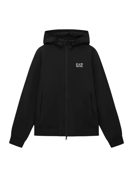 Geacă Ea7 Emporio Armani cu glugă negru