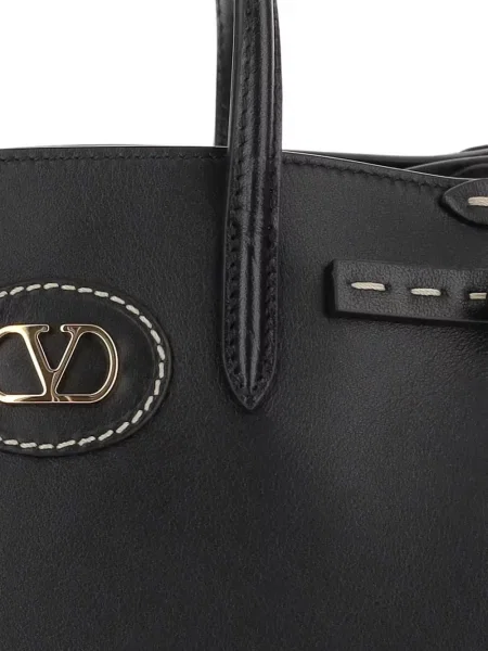 Шопинг чанта Valentino Garavani с катарама черно
