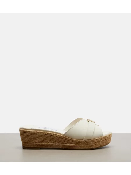 Espadrile Jimmy Choo cu pană alb