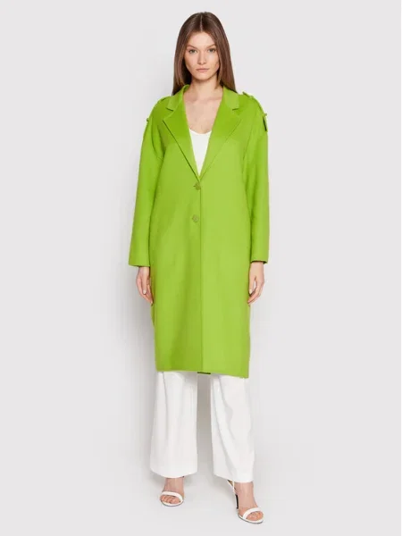 Patrizia Pepe Palton de lână verde