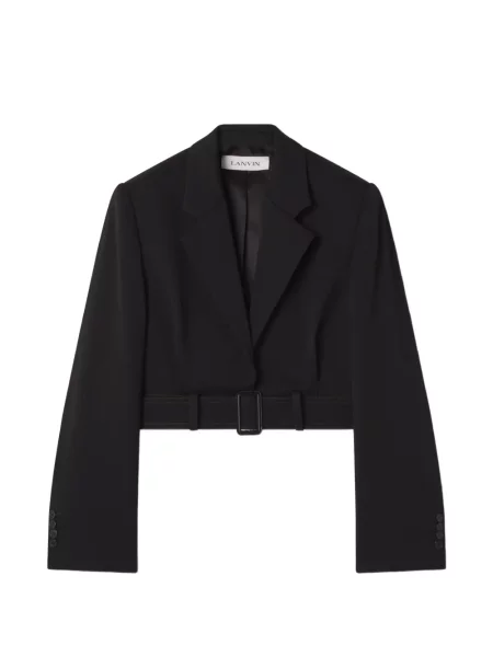 Scurt cu centură geacă Lanvin de lână negru