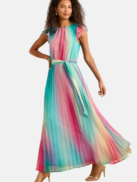 Love & roses Rochie turcoaz verde mentă / roz galben