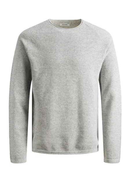JACK & JONES Sveter Hill melírovaná sivá